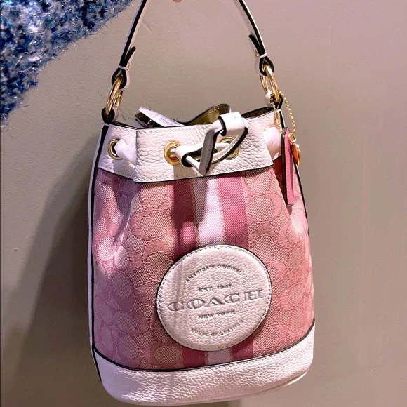 Bags | Coach Dempsey Bucket Bag 19 In Signature Jacquard  display picture 2